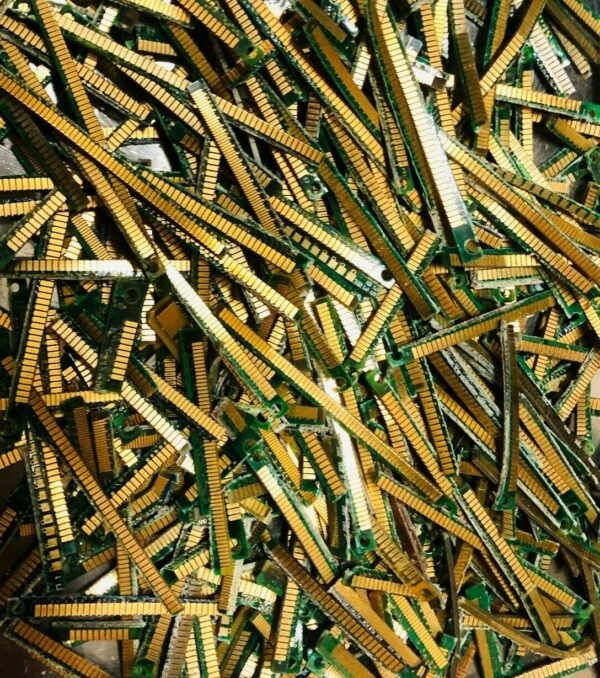 Processed By eBay with ImageMagick, z1.1.0. ||B2 Trimmed Gold RAM Fingers For Gold Recovery